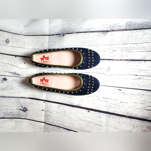 W6YZ Naturino Ballet Flats, Navy Blue & Green, Size 40 - Picture 10 of 12